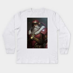 Space Marine Santa Clause Kids Long Sleeve T-Shirt